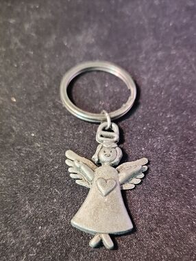 Silver Angel Keychain Charm